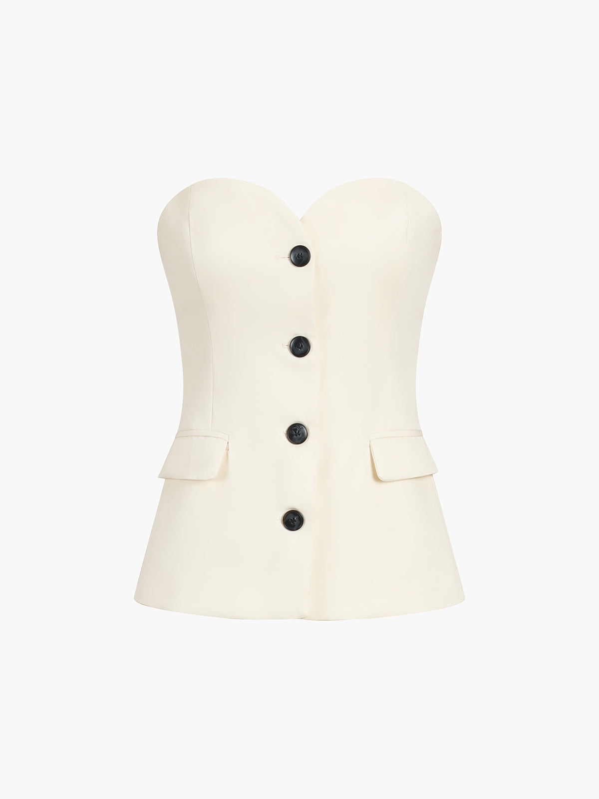 Margo™ - Einfarbiges Tube-Top mit Weit geschnittenen Hosen Set