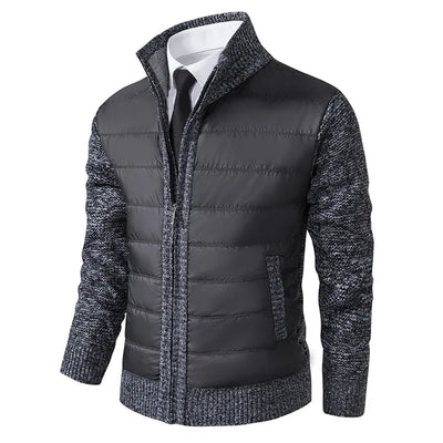 Dieter | Moderne Daunenjacke mit Strickärmeln