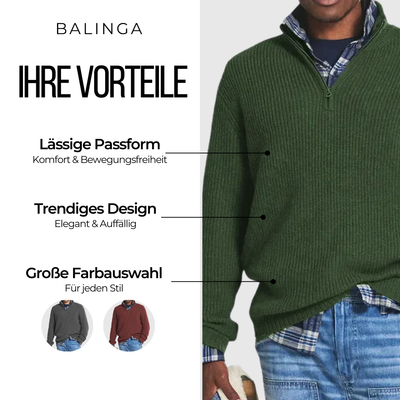 Louis™ - Der Stilvolle Zip-Pullover für Herren