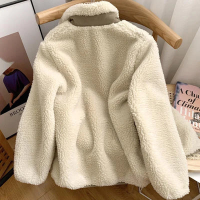 Lilly - Damen Winterjacke mit Teddy-Effekt