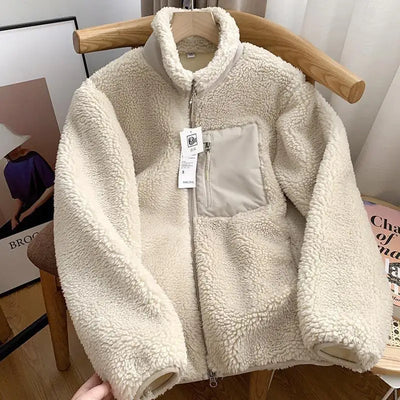 Lilly - Damen Winterjacke mit Teddy-Effekt