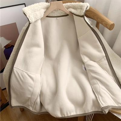 Lilly - Damen Winterjacke mit Teddy-Effekt