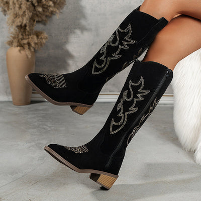 Ivy™ - Bestickte Western-Cowboystiefel