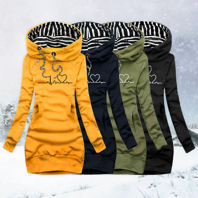 Cecile™ - Bedrucktes Pulloverkleid Heartbeat